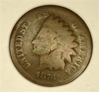 1876 Better Date Indian Head Cent