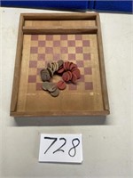 Wooden Checkers Board