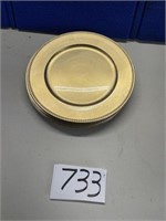 6 Plastic Gold Platters