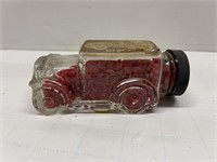 Vintage Glass Car Jar w/ Lid