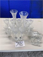 Crystal set of Wine Glasses