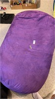 Jaxx purple plush bean bag chair
