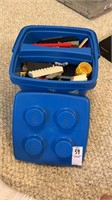 LEGO bin with various pieces