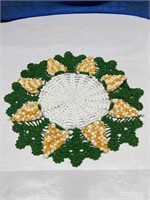 CUTE And Crocheted Grapes & Leaves Doily