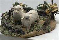 '83 (2) Sheep Barbara Kuhlman in meadow / wood &