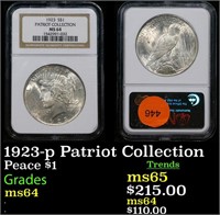 NGC 1923-p Peace Dollar Patriot Collection $1 Grad