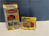 Tonka 3 Pack Die Cast Toys & Tonka Fire Truck