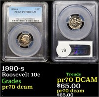 Proof PCGS 1990-s Roosevelt Dime 10c Graded pr70 d
