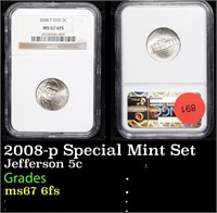 NGC 2008-p Special Mint Set Jefferson Nickel 5c Gr