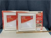 (2) Feit Electric LED Flat Panel Light Fixtures
