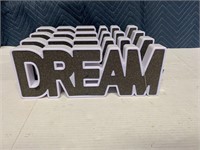 (4) "Dream" Light up Wall Signs
