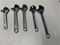 (5) Pitsburgh Adjustable Wrenches