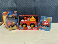 (3) Toddler Fire Engine Toys