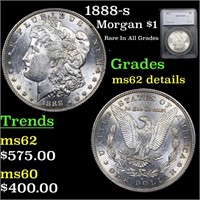 1888-s Morgan Dollar $1 Graded ms62 details By SEG