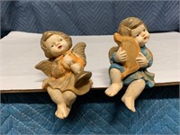 (2) 6" Sitting Cherub Figurines