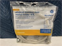(1) GE 2 Pk Universal Stainless Steel Washer Hoses