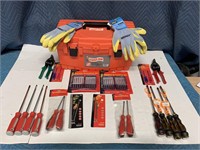 19" Homer Tool Box With Tools and Gloves