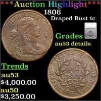***Auction Highlight*** 1806 Draped Bust Large Cen