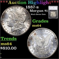 ***Auction Highlight*** 1887-s Morgan Dollar 1 Gra