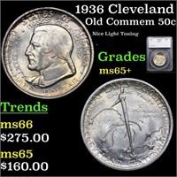 1936 Cleveland Old Commem Half Dollar 50c Graded m