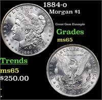 1884-o Morgan Dollar $1 Grades GEM Unc