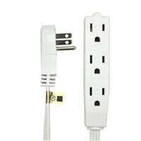 15 Feet Extension Cord / Wire, 3 Prong, 3 outlets