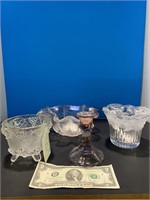 4 pieces of glassware