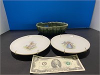 Vintage plates and bowl 3 pc