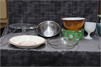 Cake stand, bowls & more