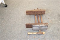 Solid Craftsman Wood Bench Vise