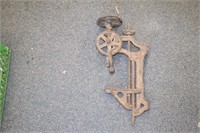 Antique wall handcrank drill press