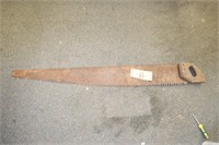 Antique 53" metal crosscut saw