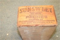 Wooden Crate Sunsweet Prunes California
