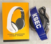 2 PIECES OF KSEC STEREO HEADPHONE - BLUE