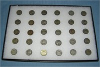 Collection of US silver war time Jefferson nickles