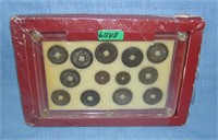 Collection of cased Asian coins