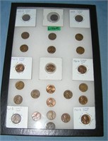 Collection of vintage Lincoln memorial copper penn