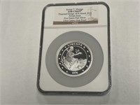 $100 Union Private Issue Five oz Ult Cam Gem NGC