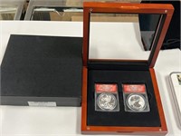 ANACS 2013 W 2 Coin Silver Eagle Set
