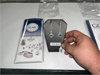 Platinum Lady's Emerald & Diamond Earrings