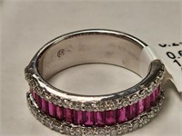 14K Gold Ruby and Diamond Ring