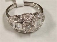 Platinum Diamond Lady's Ring 1 Carat Solitare