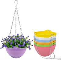 Foraineam 7 Pieces Self-Watering Hanging Planter