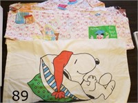 Vintage Seasme Street sheet & Snoopy pillowcase