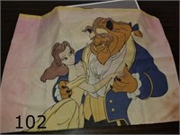 Vintage Beauty & the Beast pillowcase
