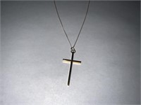 14K Creed Cross and 14K Gold Chain 2.85 DWT