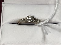 14K Rossier Diamond Wedding Ring sz 6 1/2 1.05 DWT