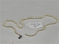 Broken Pearl Necklace w/ 10K Gold Clasp