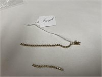 10K Gold Diamond Tennis Bracelet Broke 3.4 DWT