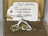 925 Sterling Silver Tourmaline Earrings